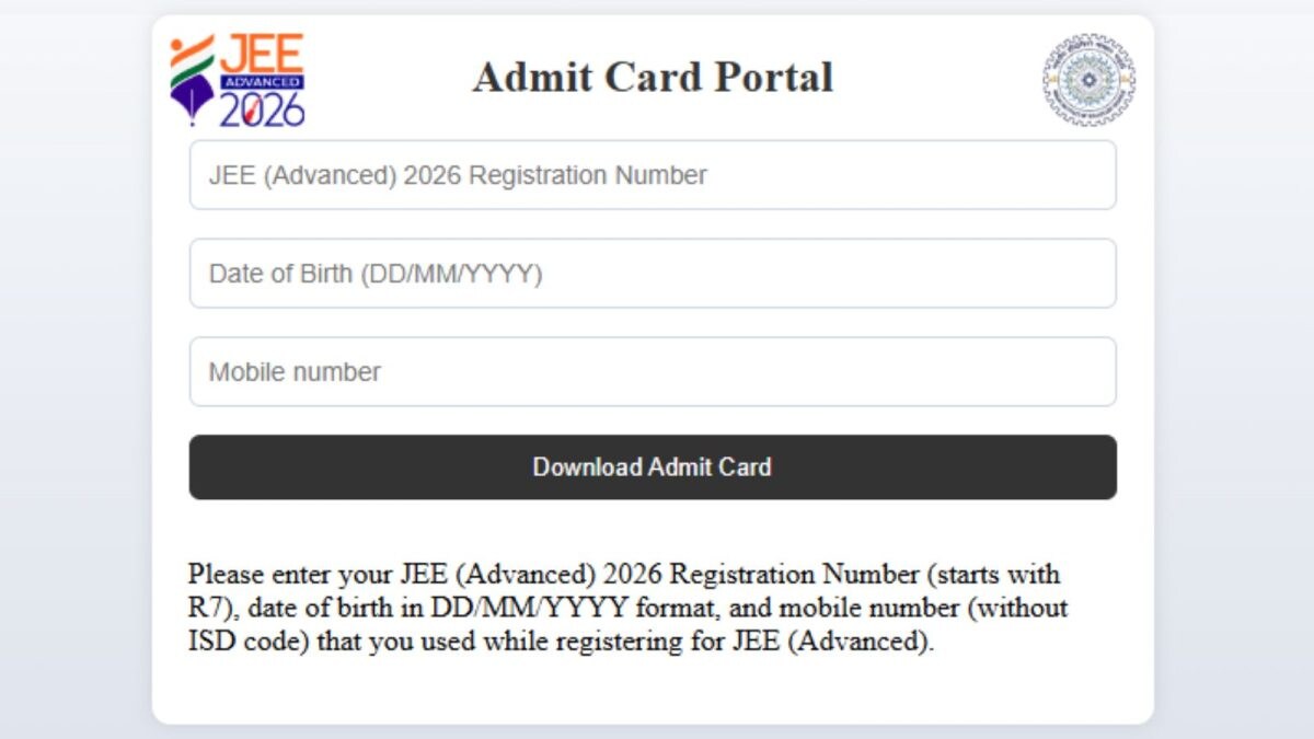 JEE Advanced Admit Card 2026 Released: Check Direct Link To Download ...