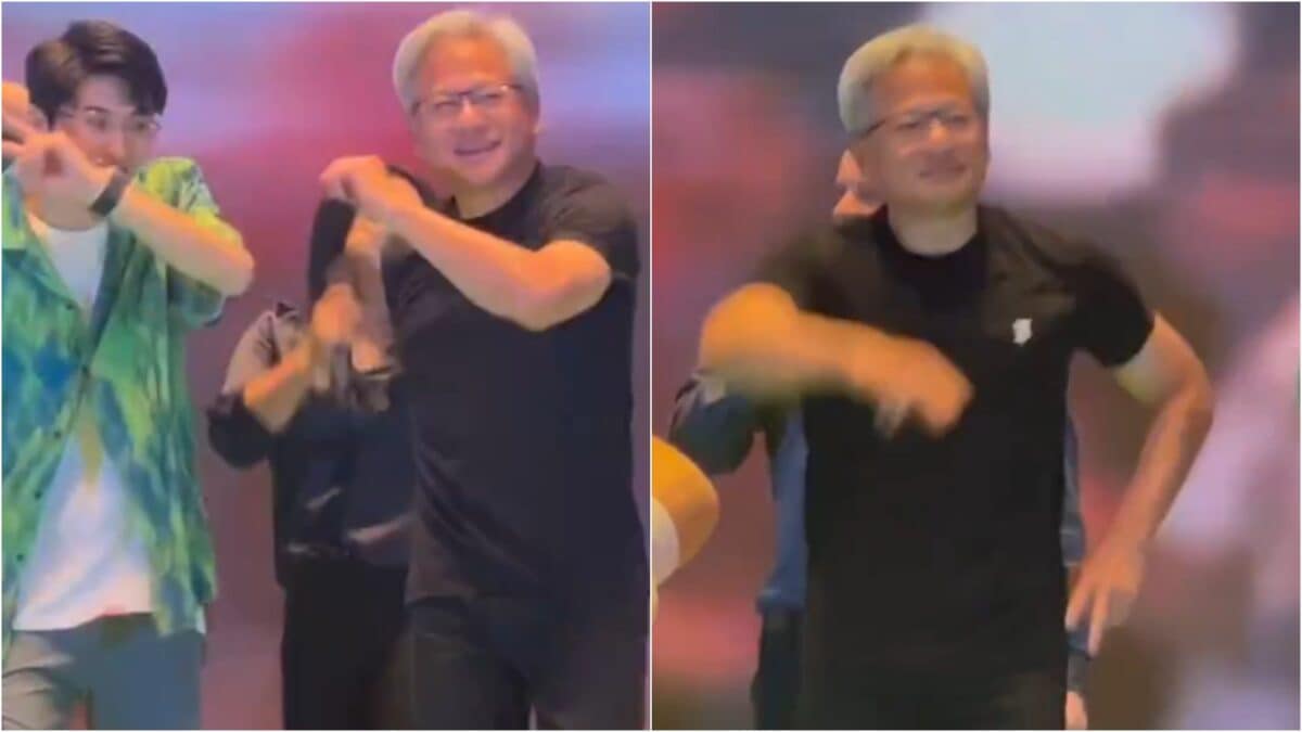 Jensen Huang Ditches Tech Talk, Dances On Stage With Employee At Nvidia's Taiwan Bash | Video
