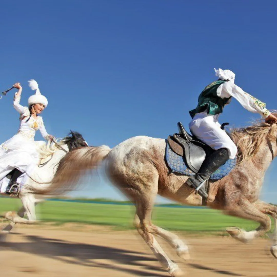 While Kyzy Kuu is often performed today as a festive sport during holidays like Nauryz (the Persian New Year), its origins are rooted in a time when nomadic tribes used these contests to allow young people to interact and test one another's character. (Image: Instagram/ @Trip2CentralAsia)