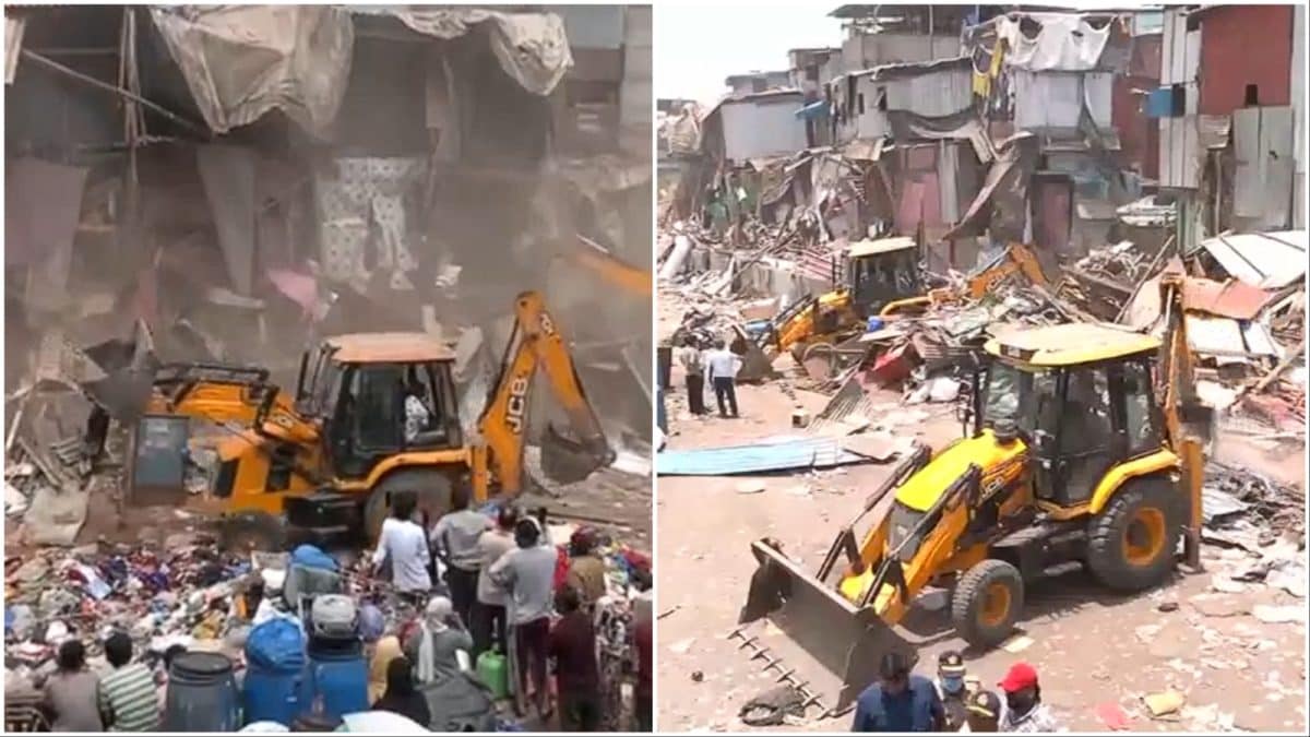 Massive Anti-Encroachment Drive In Mumbai's Bandra East After Court Order, Heavy Police Deployed