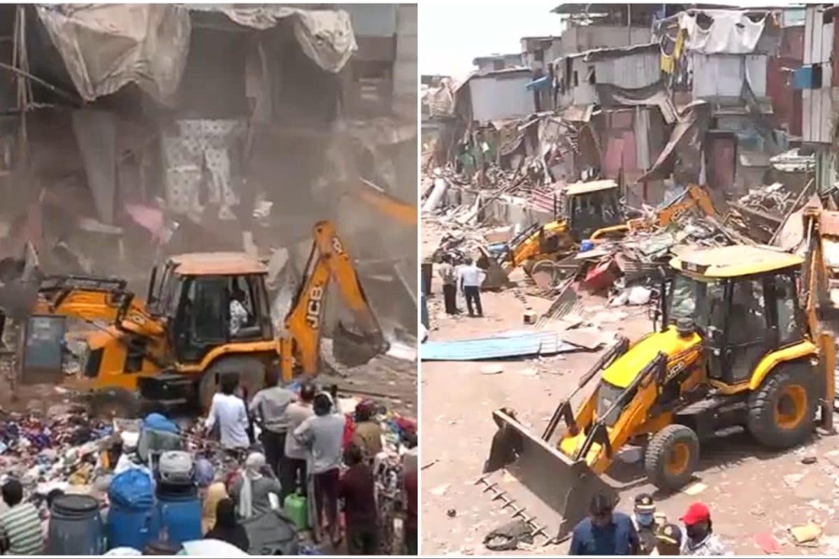 Massive Anti-Encroachment Drive In Mumbai’s Bandra East After Court Order, Heavy Police Deployed