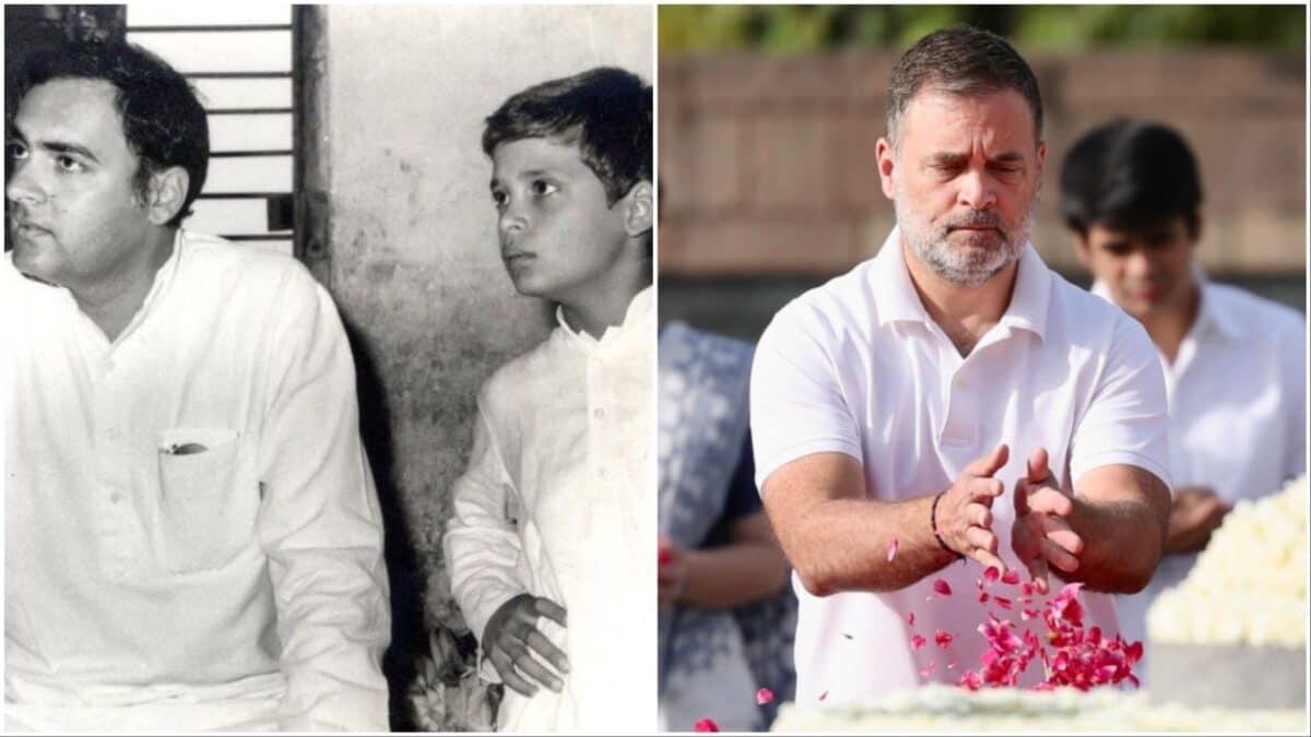 'Papa, I'll Fully Shoulder...': Rahul Gandhi Shares Childhood Photo In Emotional Tribute To Rajiv Gandhi