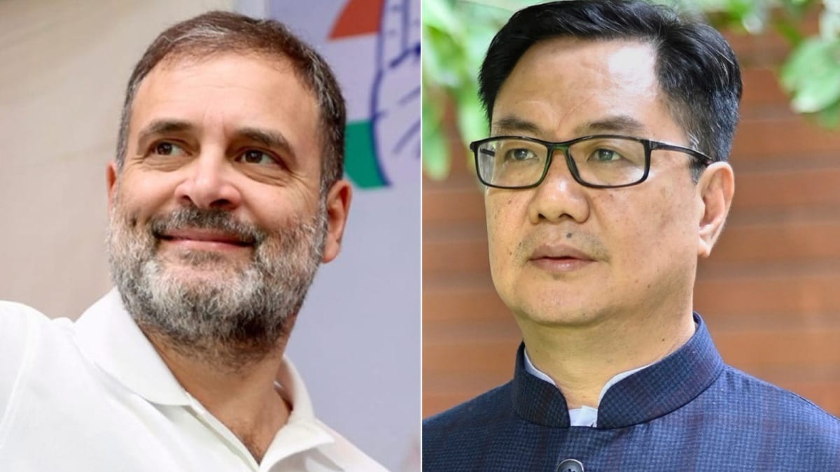 ‘Failure Of Your Leadership’: War Of Words Between Rahul Gandhi, Kiren Rijiju Over Vote Theft Claims