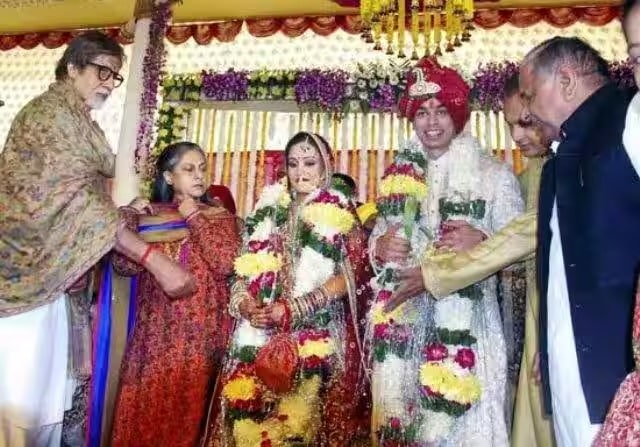 Prateek married Aparna Bisht in 2011 in a grand ceremony attended by Amitabh Bachchan and Anil Ambani. 