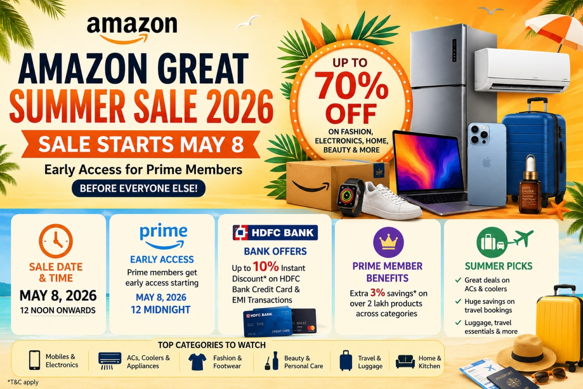 Amazon Great Summer Sale 2026: Sale Timings, Bank Discounts And Prime Member Benefits