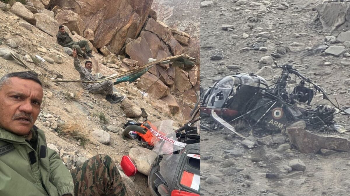 Army Officers Survive Leh Chopper Crash, Click Selfie After Narrow Escape