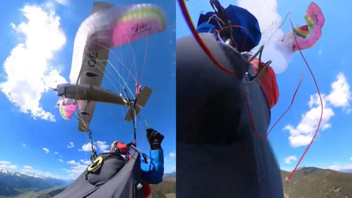 Terrifying Video Shows Plane Tearing Through Paraglider’s Canopy Mid-Air In Austrian Alps