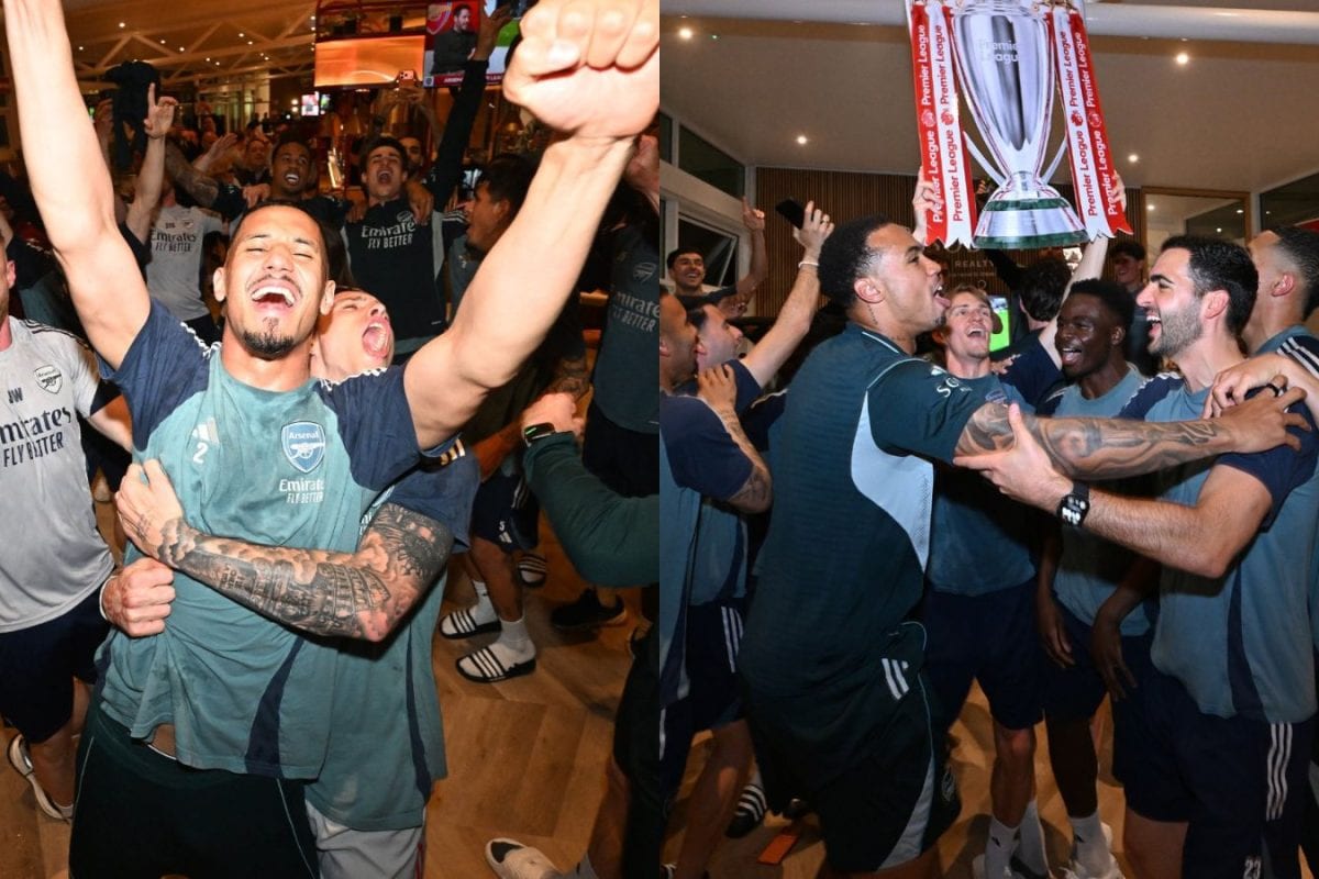 Gunners Delirium After Bournemouth Hold Man City To End Arsenal's Title Wait | Watch