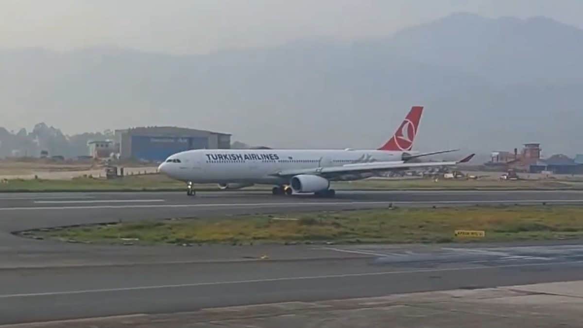 Turkish Airlines Plane Tyre Catches Fire While Landing In Kathmandu, All Passengers Safe