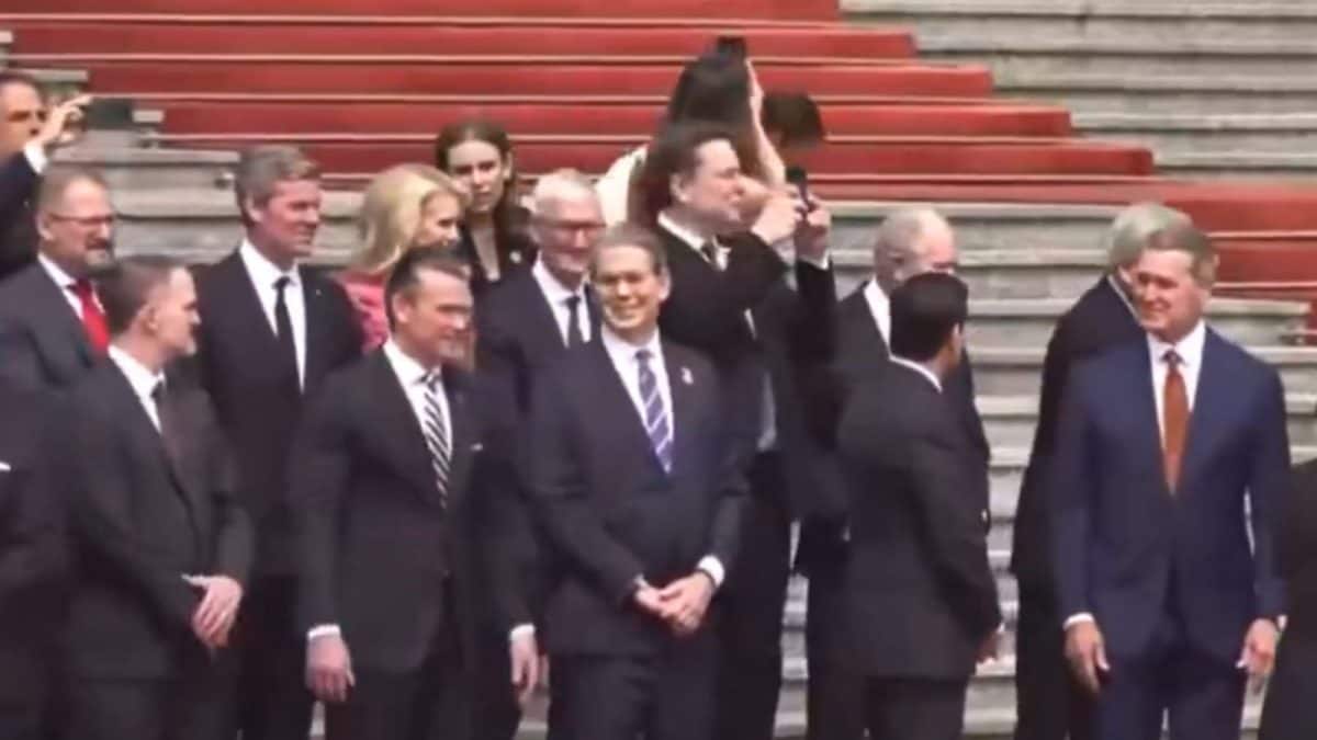 Watch: Elon Musk Spins Around To Make Video While Leaders Wait For Trump-Xi