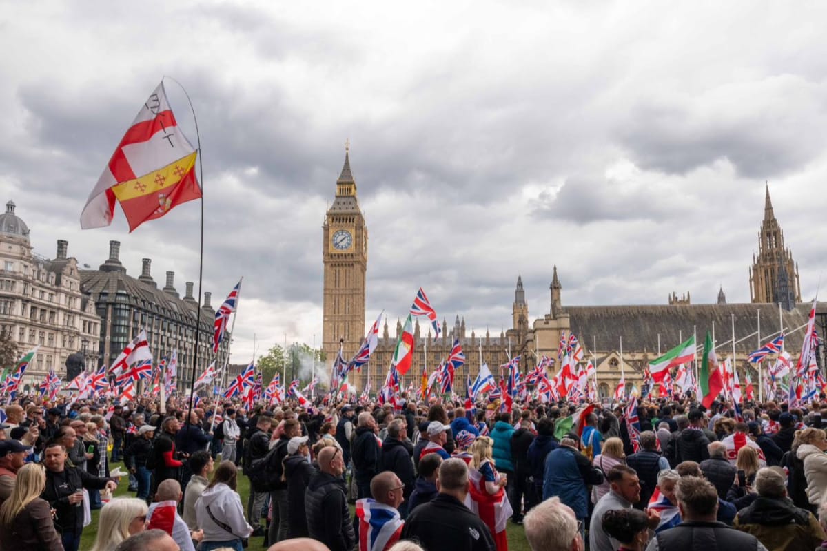 ‘Unite The Kingdom’: Thousands March Through London For Far-Right Rally Led By Activist Tommy Robinson