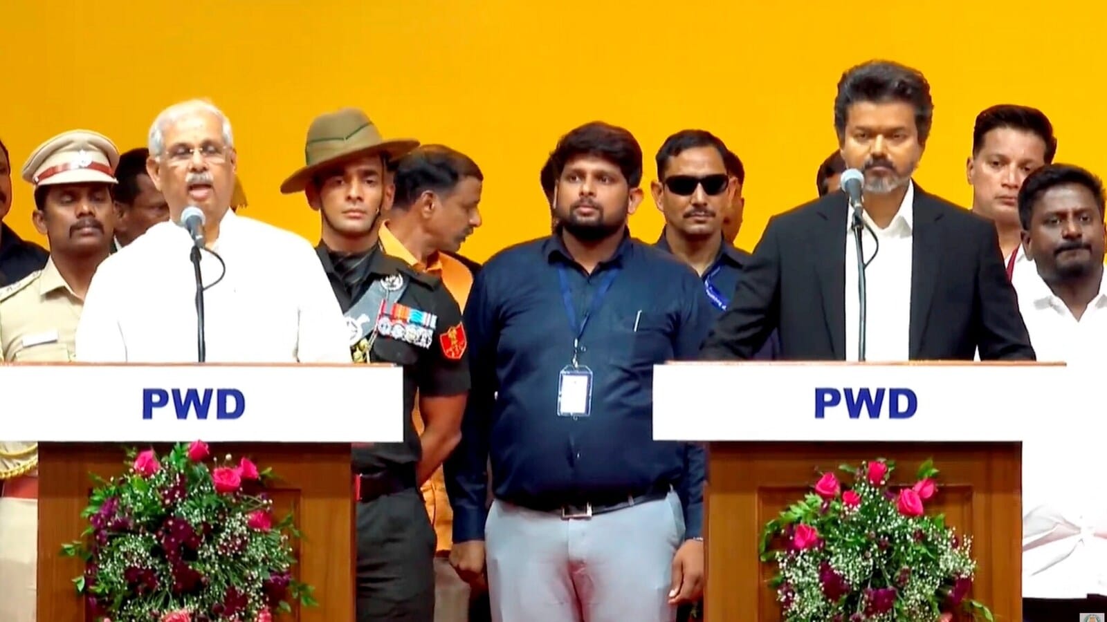 TN polls: TVK Vijay oath-taking ceremony