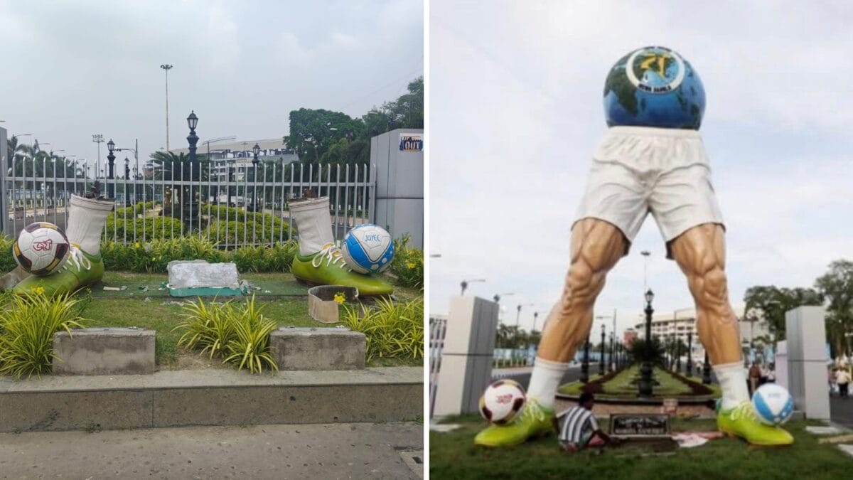 Mamata Banerjee-Designed Football-Themed Sculpture Removed From Bengal’s Salt Lake Stadium
