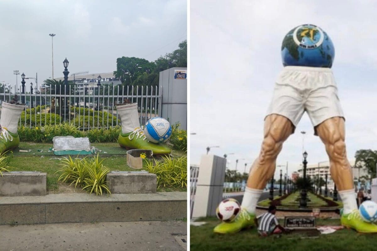 Mamata Banerjee-Designed Football-Themed Sculpture Removed From Bengal’s Salt Lake Stadium