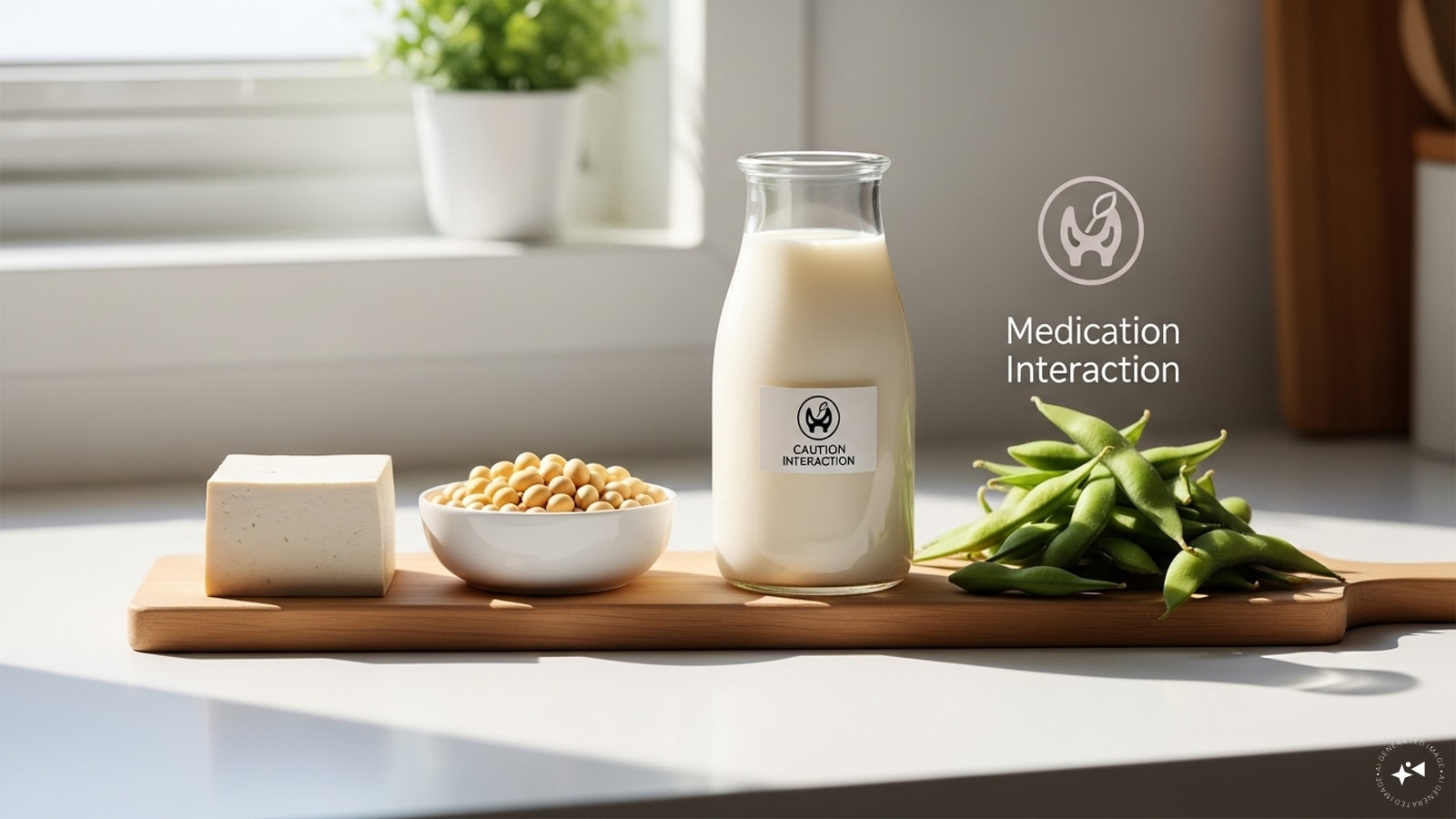 Soy-Based Products: Foods like tofu, edamame, and soy milk may interfere with the absorption of thyroid medications in some individuals. It is generally advised to maintain a time gap between soy intake and medication. Soy-Based Products: Foods like tofu, edamame, and soy milk may interfere with the absorption of thyroid medications in some individuals. It is generally advised to maintain a time gap between soy intake and medication.