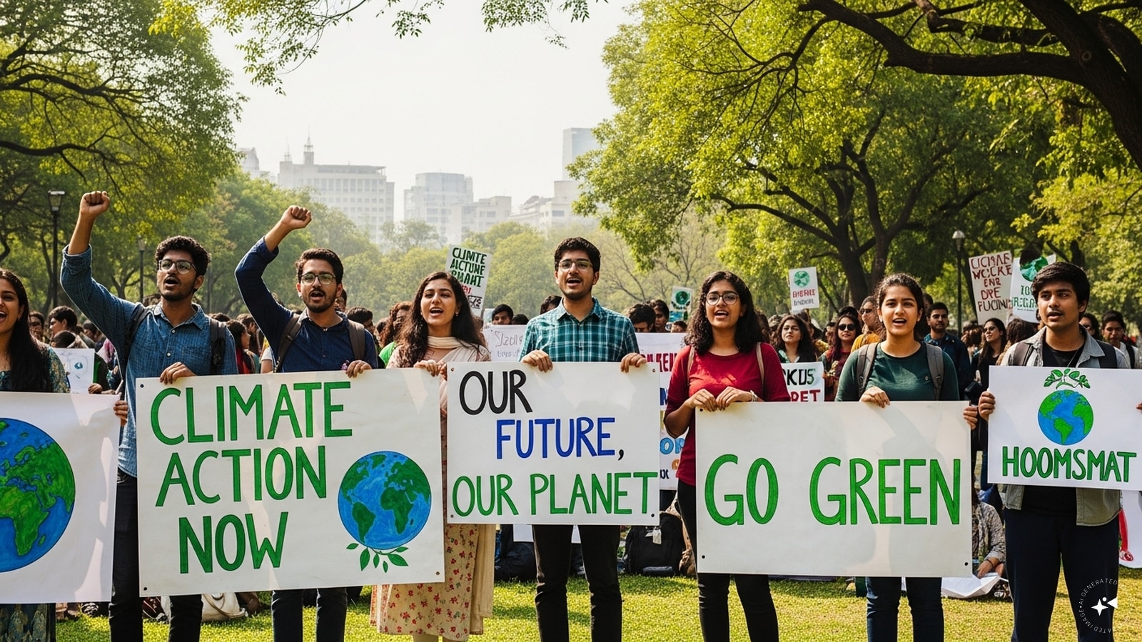 Young people across India are leading climate awareness campaigns, driving change through education and activism. (AI photo)