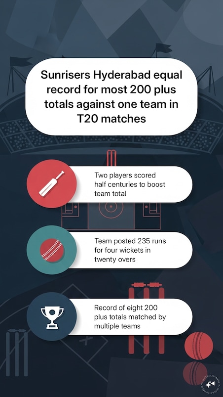 Sunrisers Hyderabad Equal Record Of Most 200+ Totals Against One Team ...