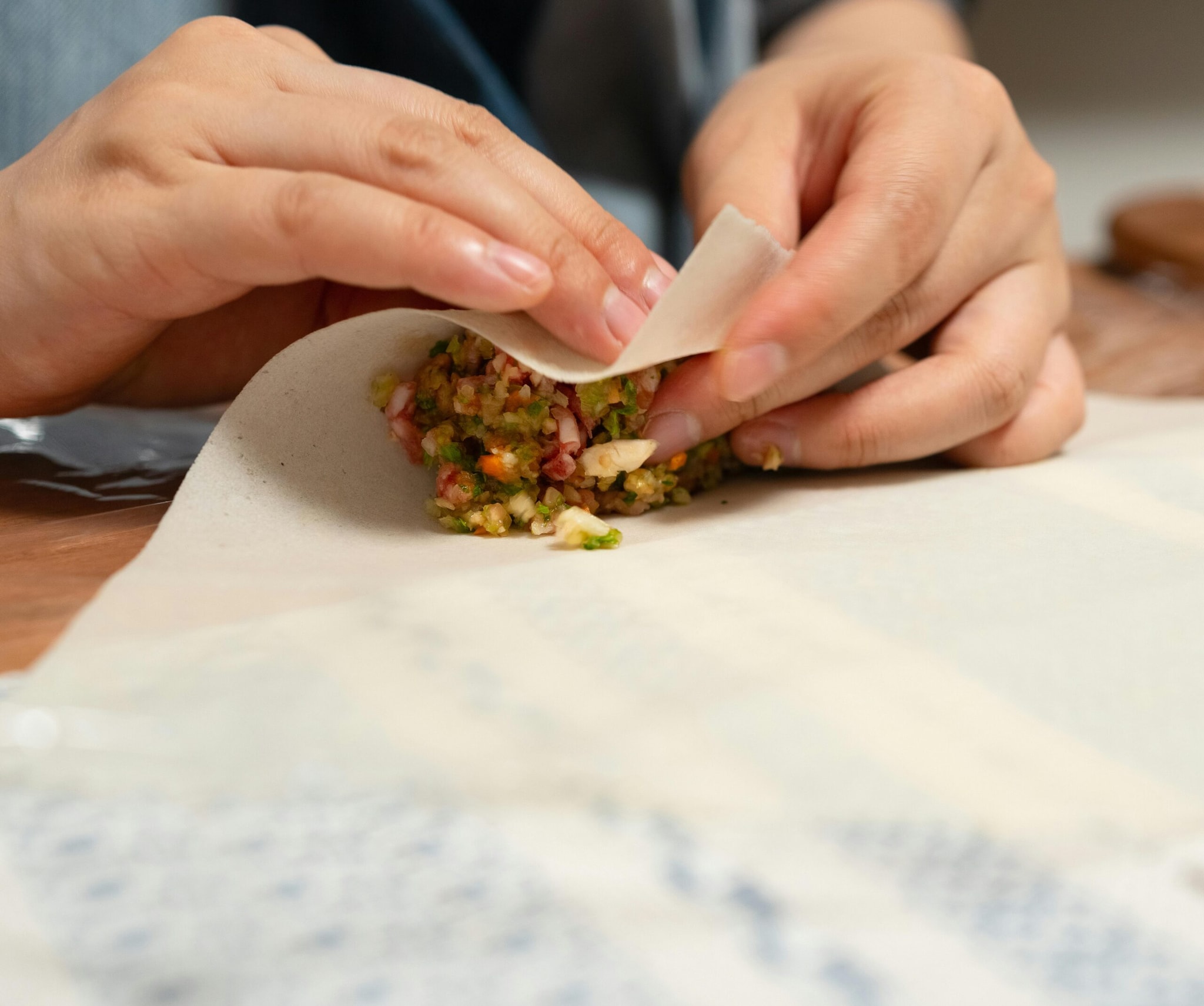  Take a deep pan and heat oil xto fry the rolls in small batches for 3 to 4 minutes until they turn golden and crispy. 