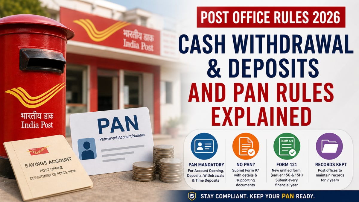 Post Office Rules 2026: Cash Deposits, Withdrawals And PAN Requirement ...