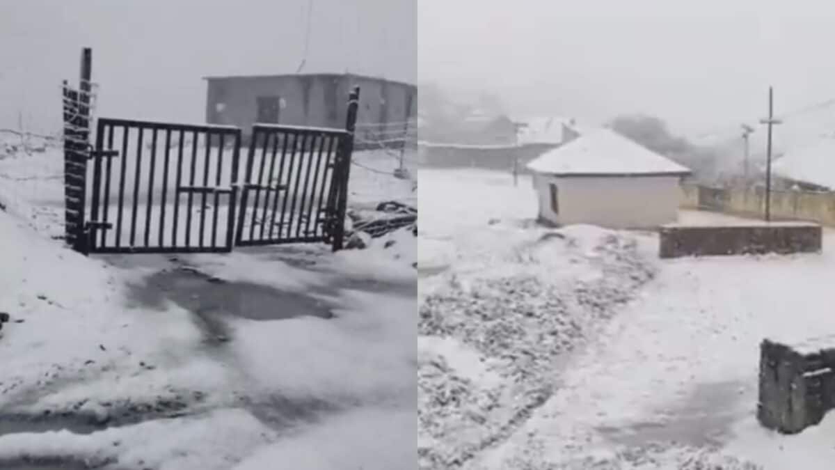 WATCH: Kashmir Covered In Snow After Sudden Weather Change Brings Relief From Soaring Temperatures