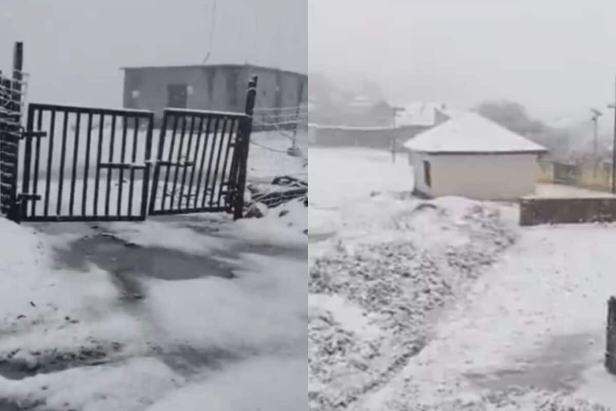 WATCH: Kashmir Covered In Snow After Sudden Weather Change Brings Relief From Soaring Temperatures