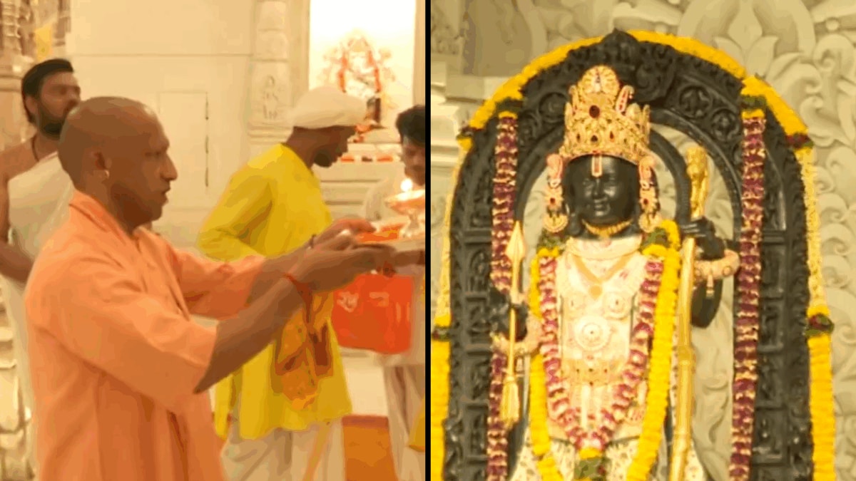 UP CM Yogi Adityanath Offers Prayers At Ram Temple In Ayodhya, Meets Saints