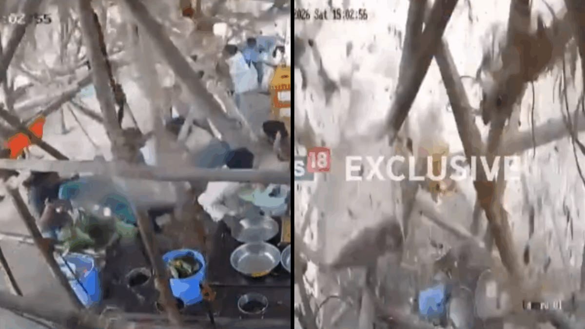 Video Captures Moment When Maharashtra Temple Roof Collapses, Devotees Seen Running For Safety