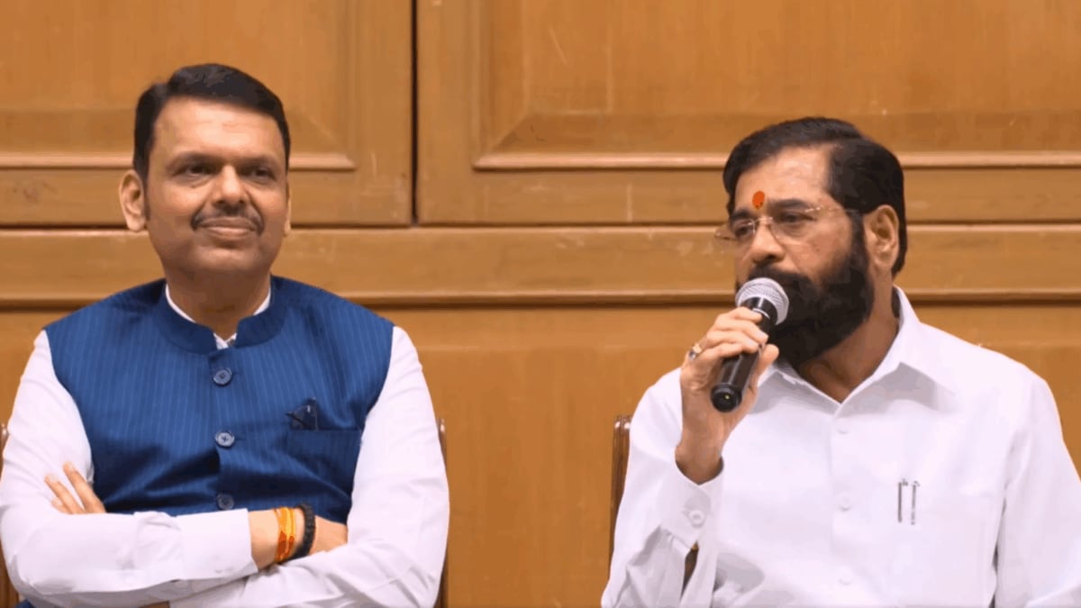 Shinde Teases ‘Breaking News’, Fadnavis Says ‘Operation Successful’ As Nimbalkar Joins Sena | Watch
