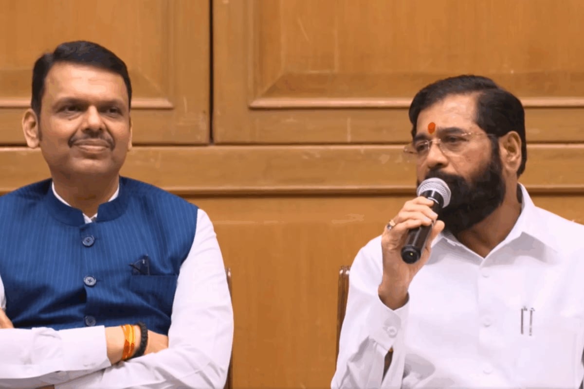 Shinde Teases ‘Breaking News’, Fadnavis Says ‘Operation Successful’ As Nimbalkar Joins Sena | Watch