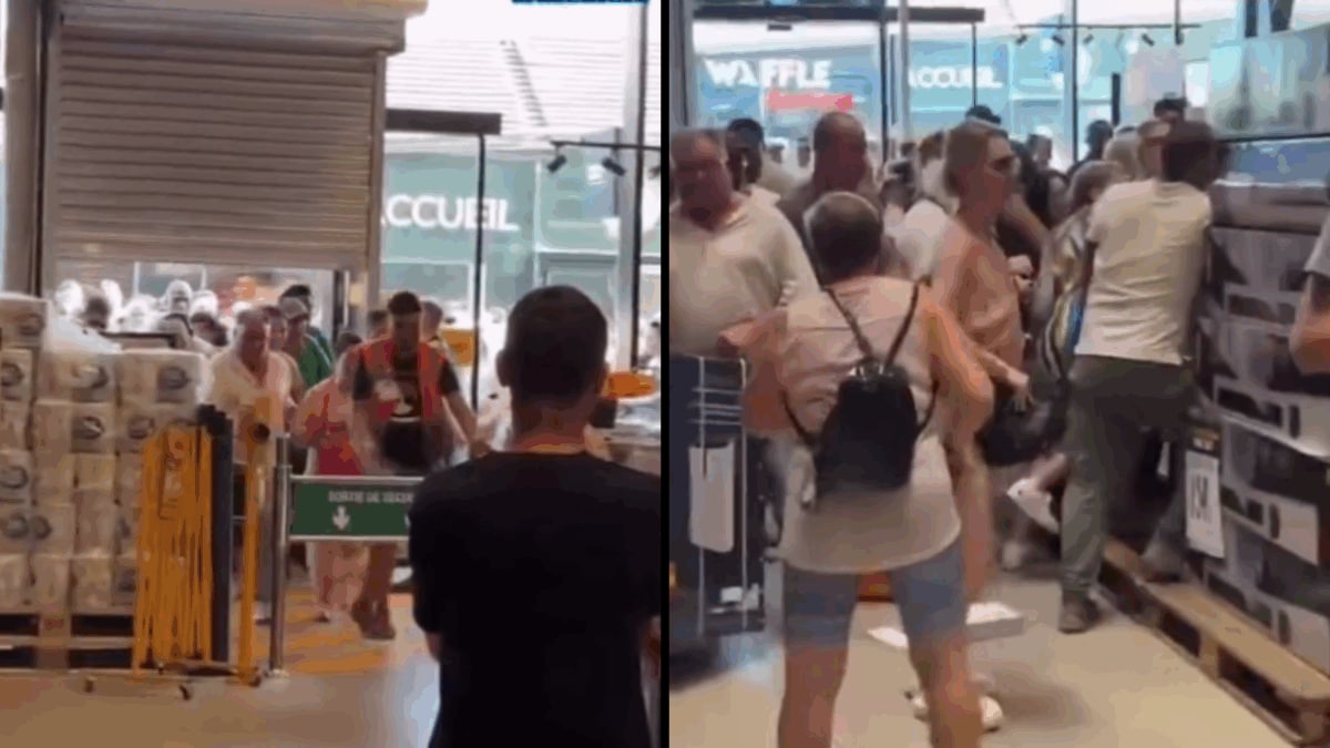 Massive Crowd In France Rushes Inside Store To Grab ACs Amid Heatwave, Video Captures Chaos