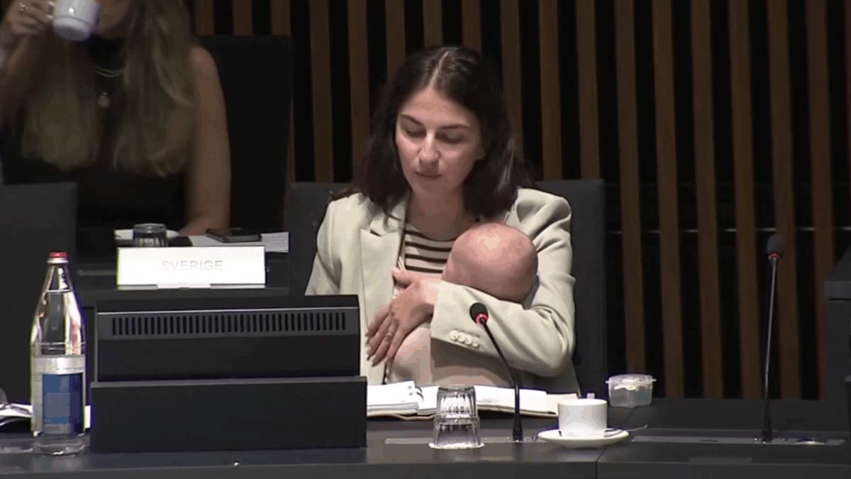 'Wanted To Be An Example': Swedish Minister Romina Pourmokhtari Brings Baby To EU Meeting
