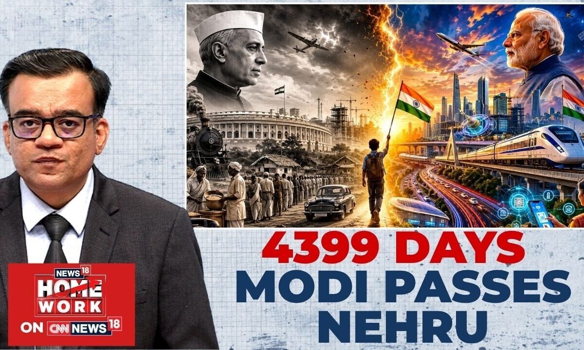 4,399-Day Milestone'; PM Narendra Modi Set to Break Nehru’s Record | Homework With Aman Sharma
