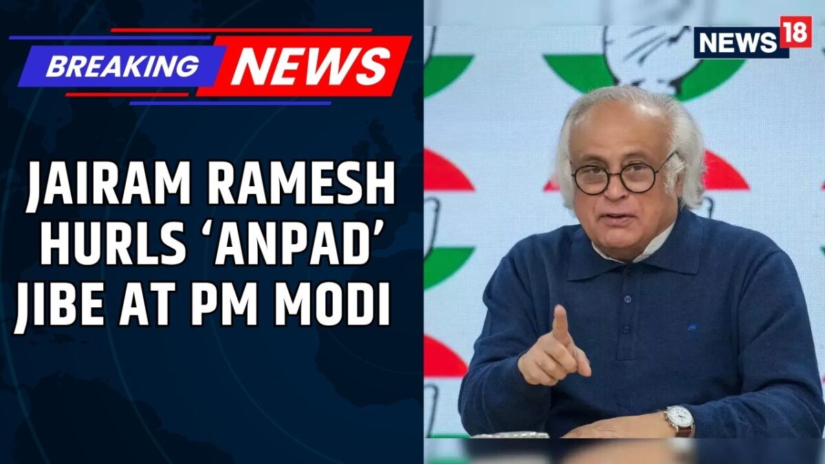 Congress Leader Jairam Ramesh Sparks Row After Calling PM Modi “Anpad” in Fresh Political Attack