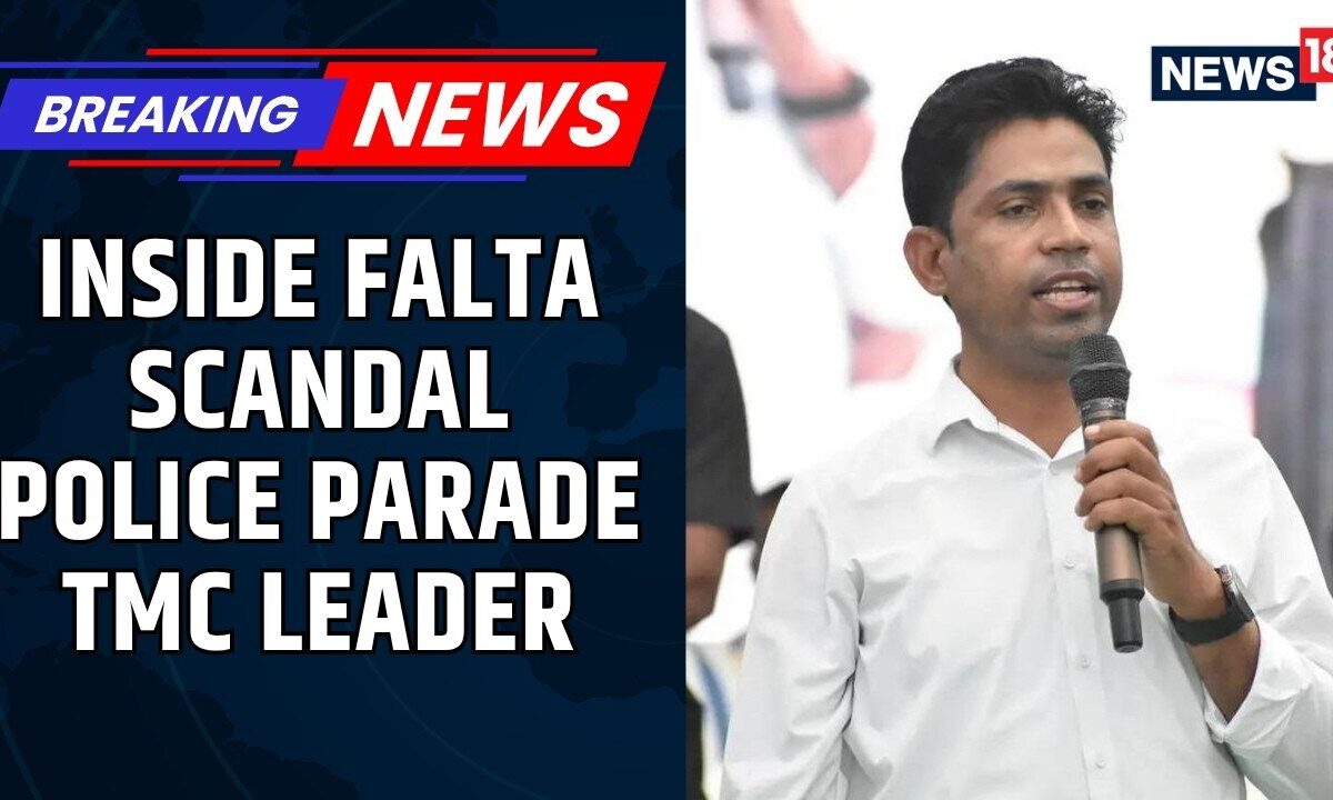 TMC Leader Jahangir Khan ‘Pushpa’ Paraded By Police After Arrest In Falta Extortion Case | News18
