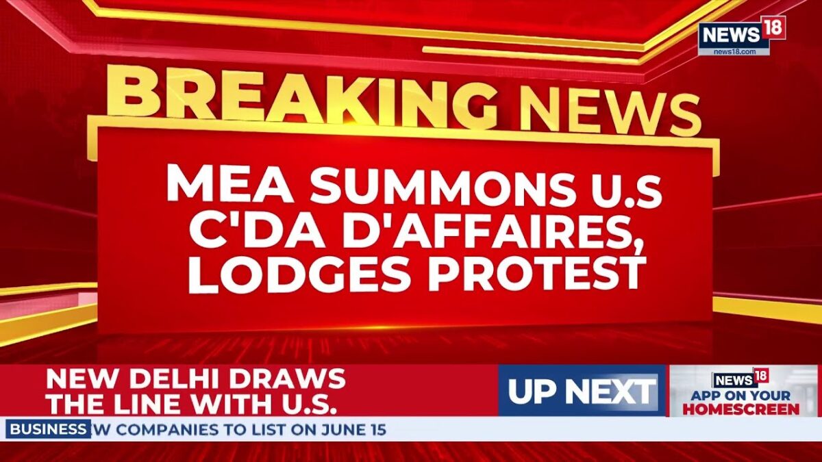 Breaking News: India Lodges Strong Protest With U.S. Over Jalveer Strike | India-U.S. Relations