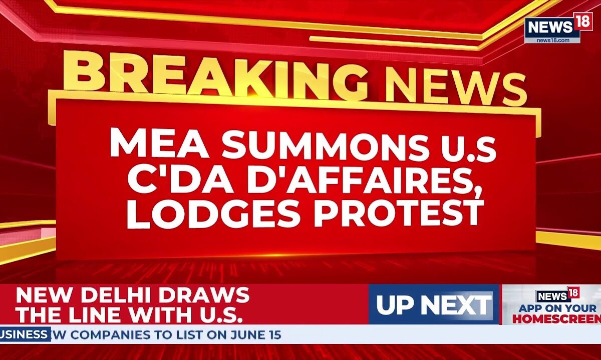 Breaking News: India Lodges Strong Protest With U.S. Over Jalveer Strike | India-U.S. Relations