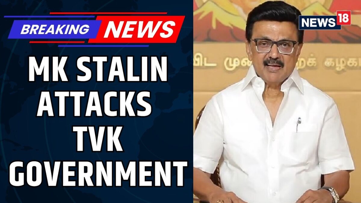Stalin Accuses TVK of Criminal Activities and MLA Shopping Amid Rising Lawlessness in Tamil Nadu
