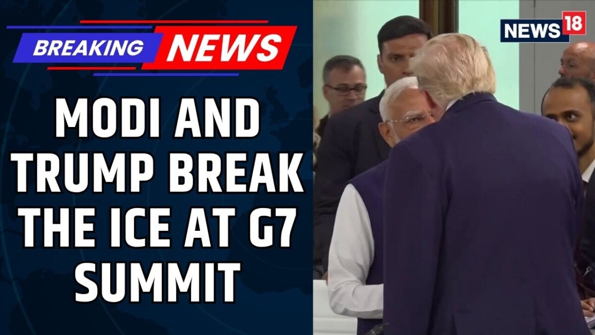BREAKING: PM Modi And President Trump Shake Hands At G7 Summit In France |First Meeting In 16 Months