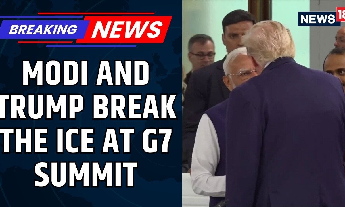 BREAKING: PM Modi And President Trump Shake Hands At G7 Summit In France |First Meeting In 16 Months