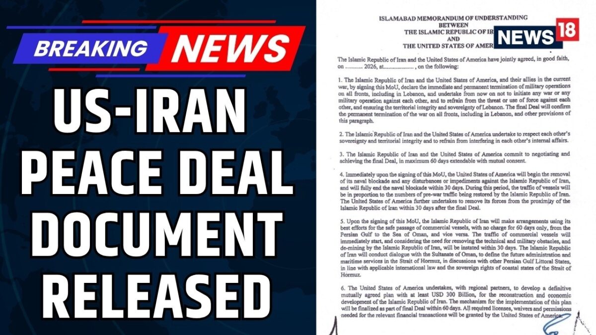 US Iran Peace Deal News | Iran President Pezeshkian Releases Peace Deal MoU Document | News18