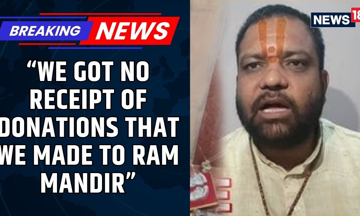 Ram Mandir Loot: "We Asked ForThe Recipt Of Our Donations, Never Got It," Mahant Vinod Mishra