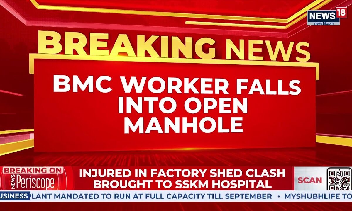 Mumbai Civic Worker Falls Into Open Manhole During Mayor Ritu Tawde’s Gandhi Market Inspection