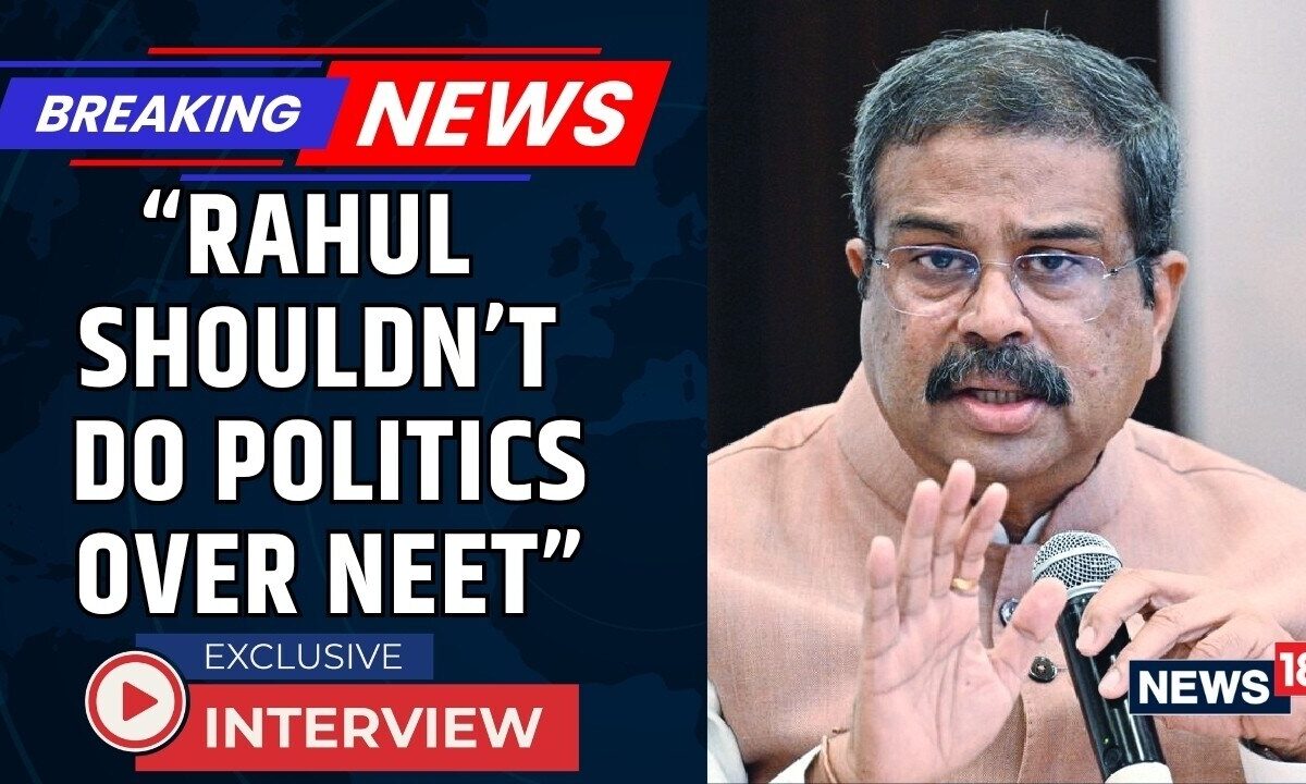 Exclusive | Dharmendra Pradhan Hits Out at Rahul Gandhi Over NEET, Questions CJP Backing | News18