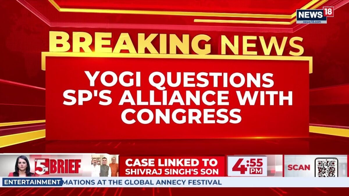 Yogi Adityanath Criticizes SP-Congress Alliance, Invokes Mulayam Singh Yadav’s Legacy | News18