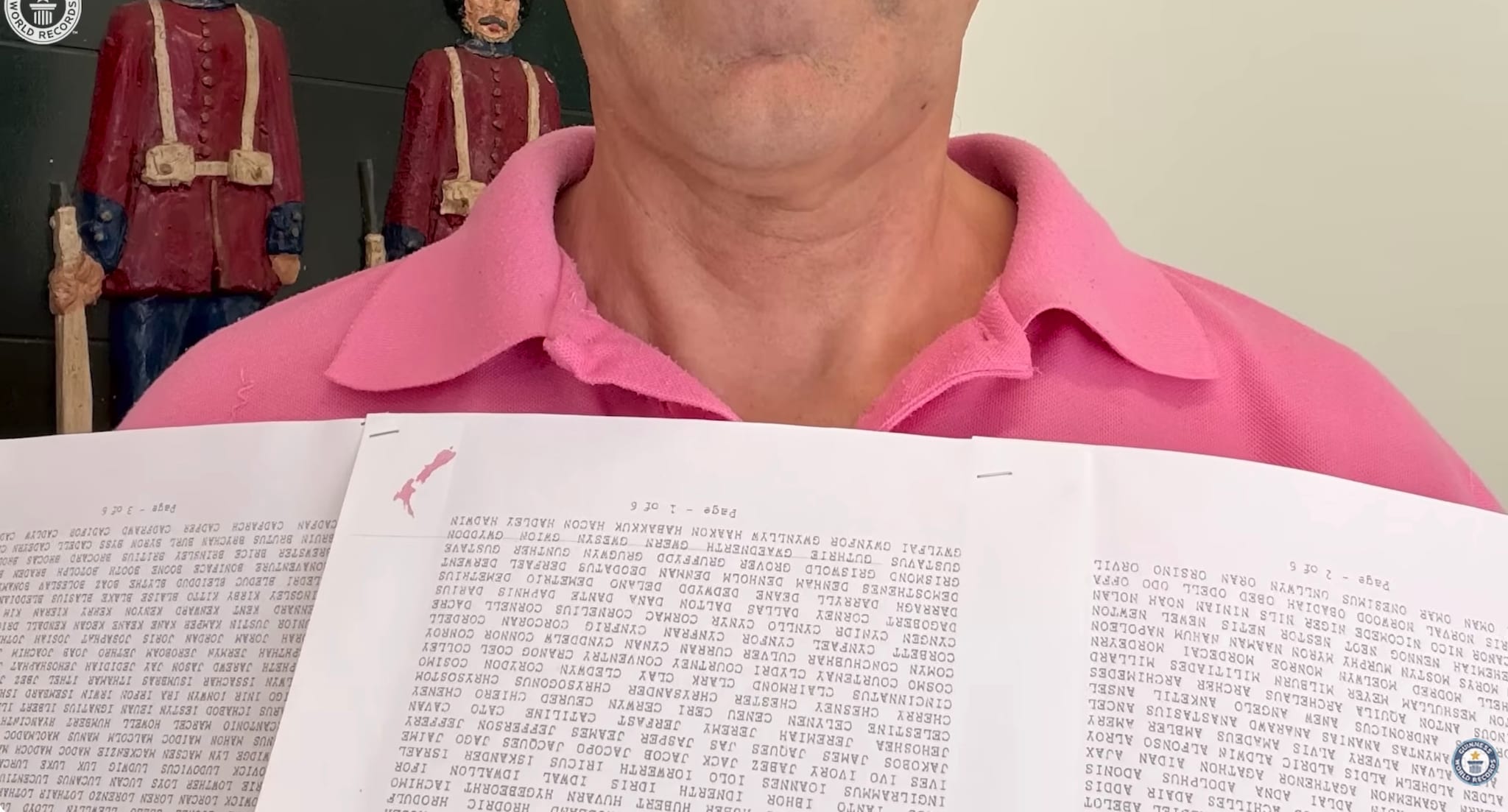  According to Guinness World Records, Laurence reads his name from a bit of paper as he hasn’t quite managed to commit it to memory. He also admitted that he might not be able to pronounce some of his names correctly. Some are old English, some Latin, some biblical. 