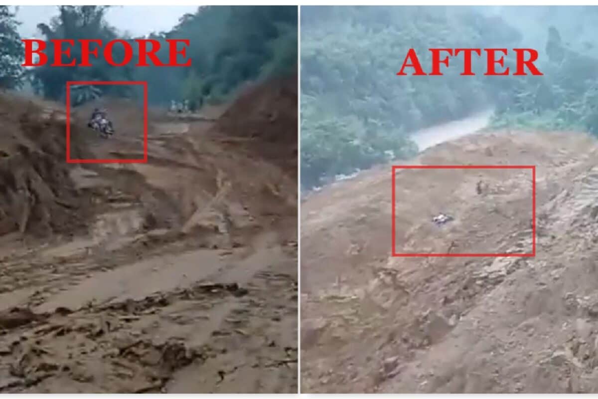 Arunachal Floods: Biker Survives Incredible Landslide Ride, Netizens Say 'Buy A Lottery Ticket' | Watch