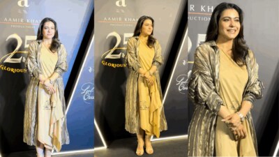 Kajol Stuns In Reik Studio At Lagaan Event, Jokes About His Taste In Women  | Fashion News - News18