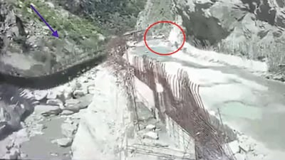 Urni landslide-prone stretch bridge served as alternate route in Kinnaur's monsoon-vulnerable zone
