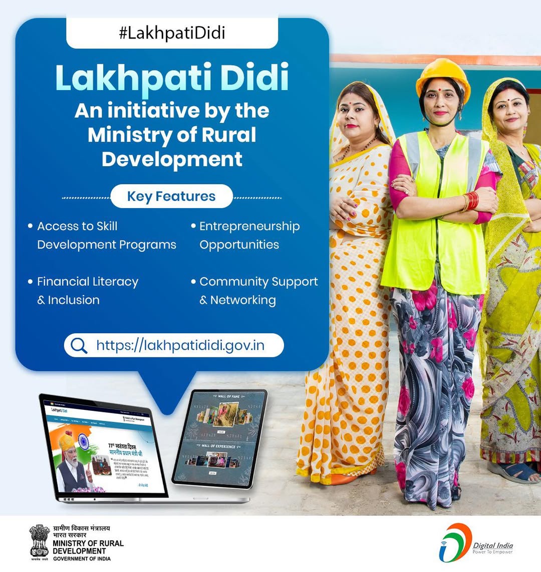  Although implemented nationally, the Lakhpati Didi initiative has received strong backing from BJP governments across states. The programme focuses on helping women associated with self-help groups (SHGs) earn an annual income of at least ₹1 lakh through entrepreneurship and skill development.