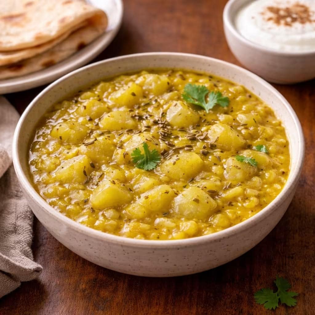 Lauki Moong DalThis simple dish combines the goodness of bottle gourd with protein-rich moong dal. Cook both together with basic spices like cumin, turmeric, and ginger. Pair it with a small portion of brown rice or whole wheat roti for a balanced meal.